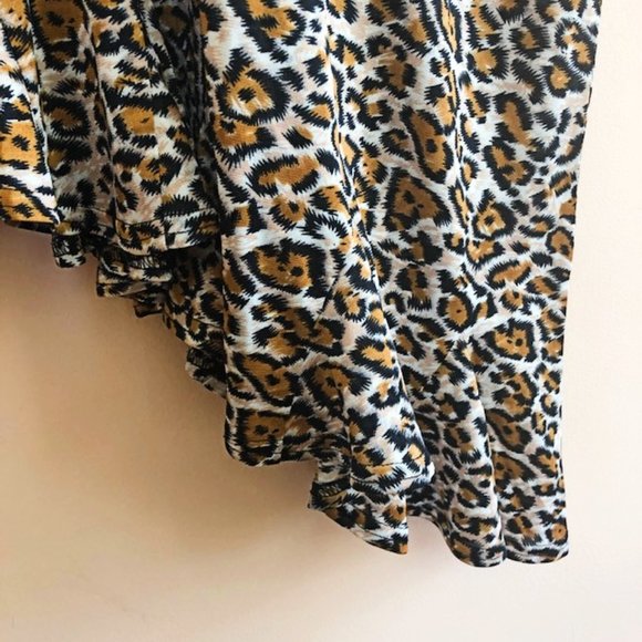 JL Studio for Jessica London Animal Print Ruffle Hem Blouse 4X - Picture 10 of 14
